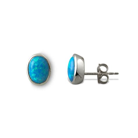 Cased Czelline Opal Oval Studs 